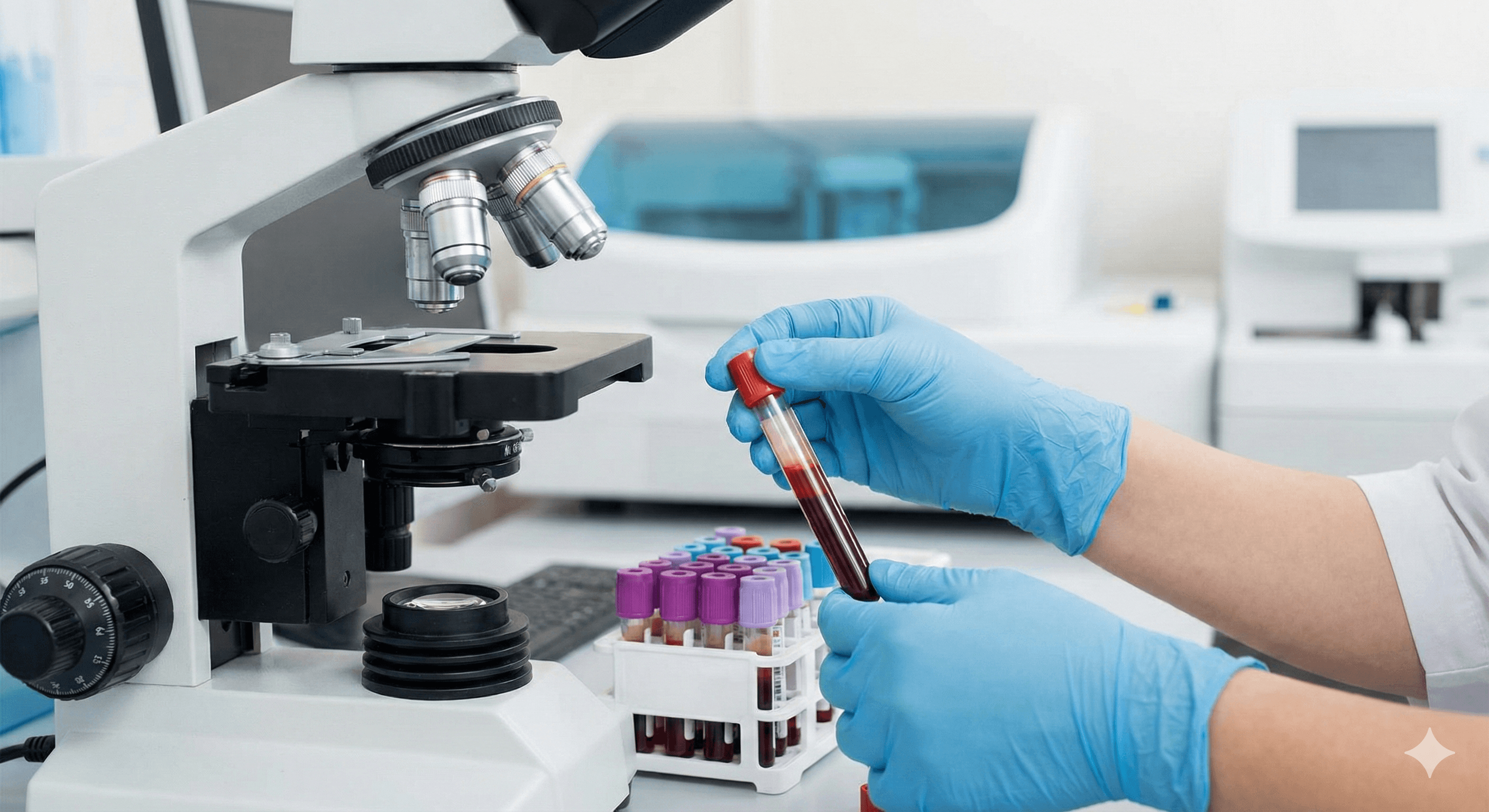 Automated laboratory equipment analyzing samples